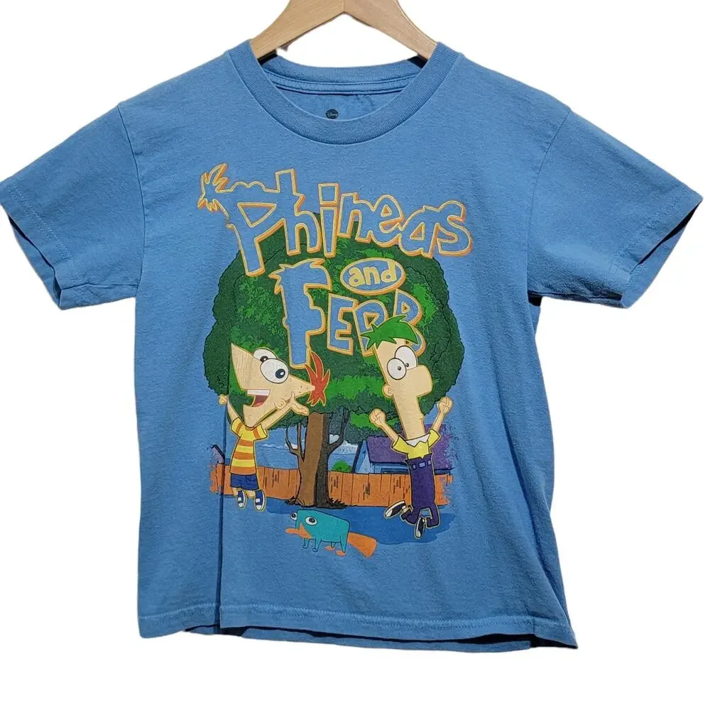Lot of 3 Boys T shirts Phineas & Ferb Star Wars Minions Size 7 and 8